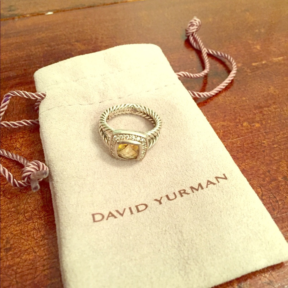 David Yurman Petite Albion Ring Citrine Size 5 - Picture 1 of 6